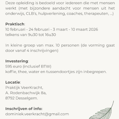 Verdiepende vorming Systemisch werken in onderwijs en zorg