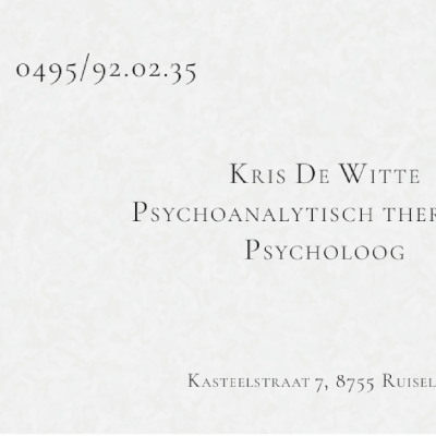 De Witte, Kris Kris De Witte